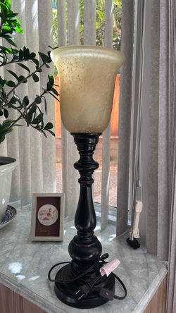 23” Tall Decorative Table Lamp with Frosted Glass Shade