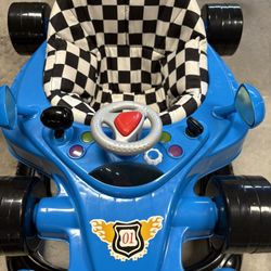 Infans Blue Racing Car Foldable Baby Walker