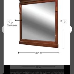 Bathroom Vanity Mirror Warm Cinnamon In Color 