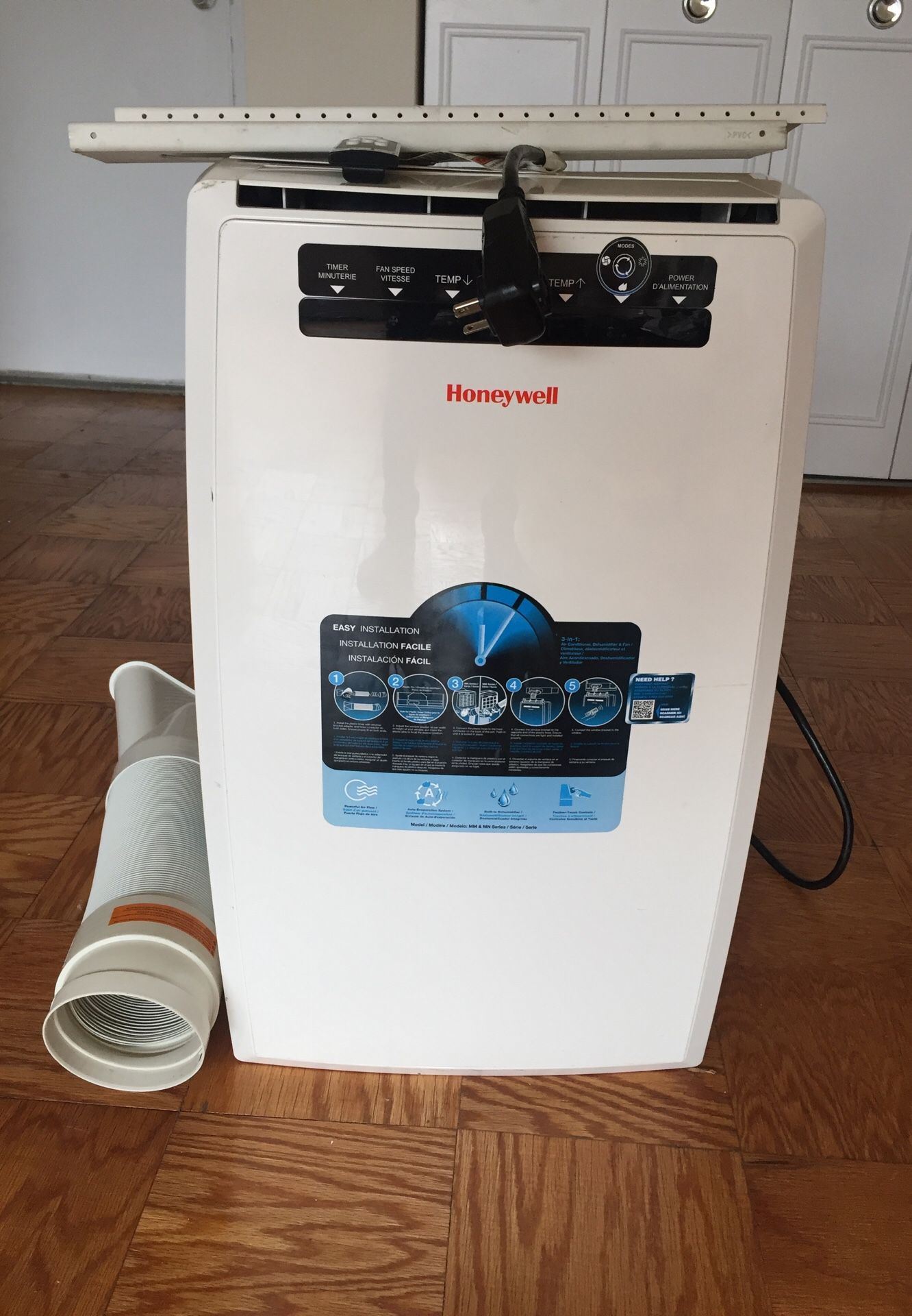 Honeywell MN10CESWW 10000 BTU Portable Air Conditioner, Dehumidifier & Fan