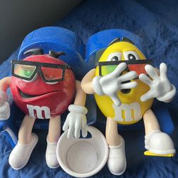 M&M's  Candy Dispenser Yellow and Red in 3D Movie Theatre