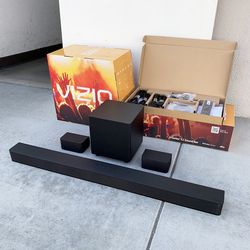 (NEW) $140 VIZIO 5.1 Home Theater Sound Bar, Bluetooth, Wireless Subwoofer, Dolby Audio Soundbar w/ Remote Control V51x-J6 