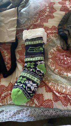 Seahawks warm slipper/socks. NEW