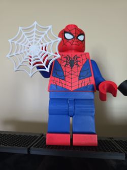 Lego inspired 3D print Spiderman and Venom 10inch print