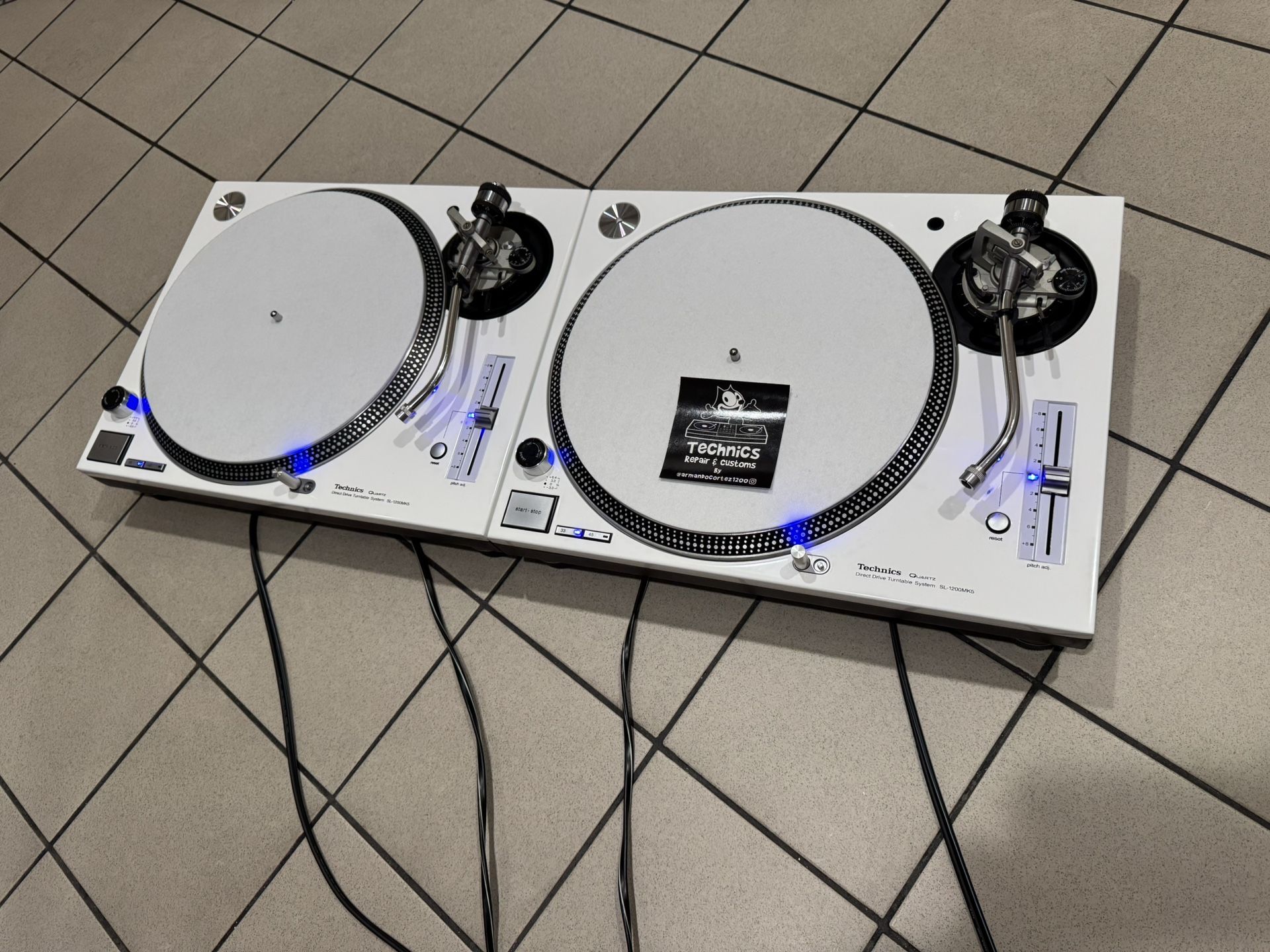 Technics sl-1200mk5 Powdercoated Gloss White Mk5 L@@K!!!