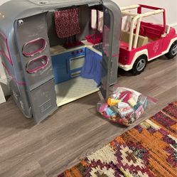 Doll Camper and Jeep