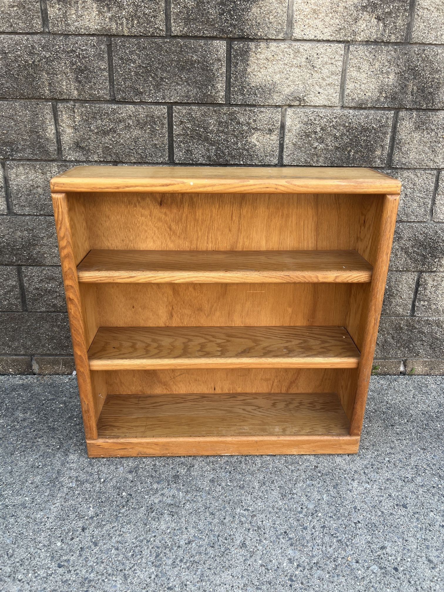 3 shelf solid wood bookcase