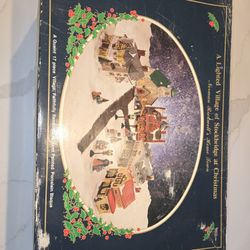 Hand Painted Porcelain Village set in excellent condition