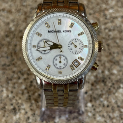 Michael Kors MK5057 Women's Chronograph Watch New Battery