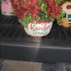 Small Christmas Reindeer Treats Artificial Floral Arrangement 