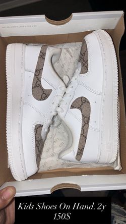 Custom Nike Air Force 1 Kids Sneakers Size 2Y