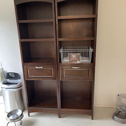 Solid Wood Closet shelving with 2 Racks