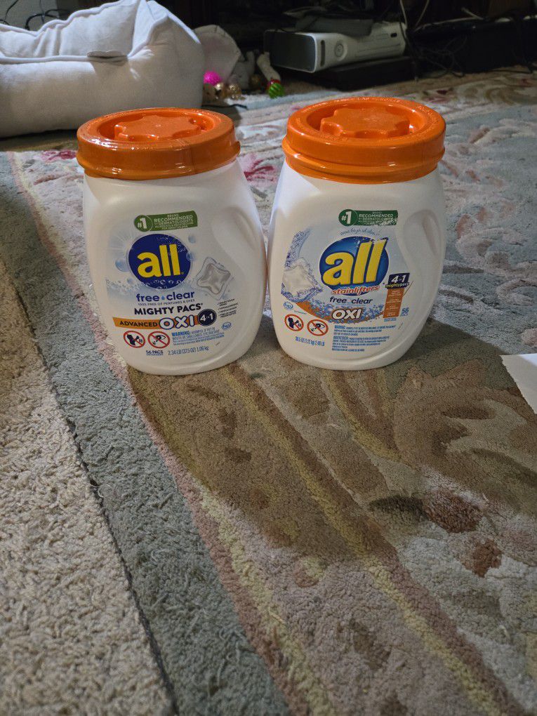 All With OXI Free Clear 4 In 1 Mighty Pacs Laundry Detergent 