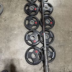 700 Pound Olympic Weights Bar Set