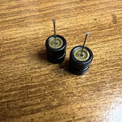 Gold Wheels for Hot Wheels – Steal Deal | Premium Rubber Tires + Bonus Exhaust