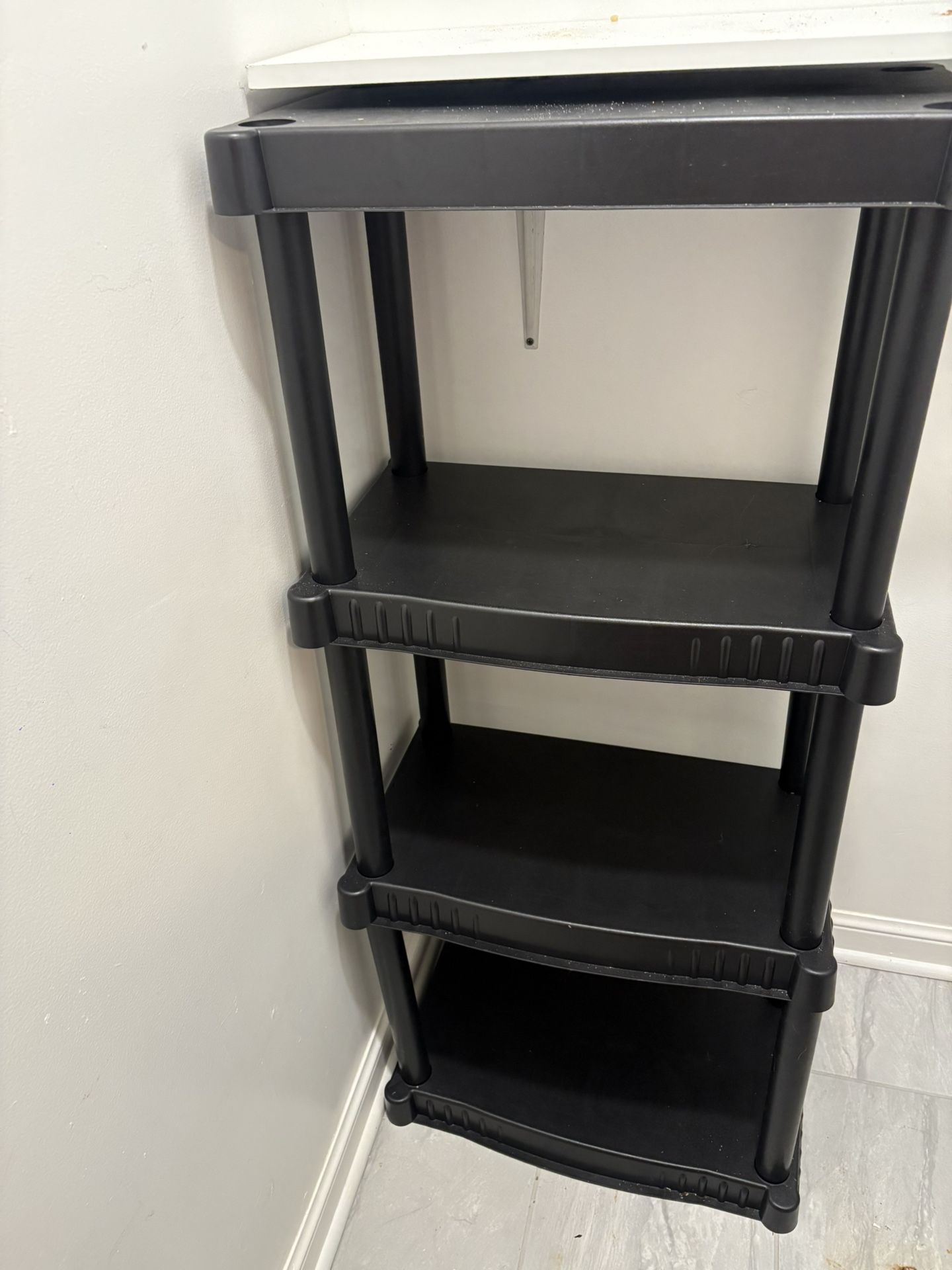 Black Hard Plastic Shelves