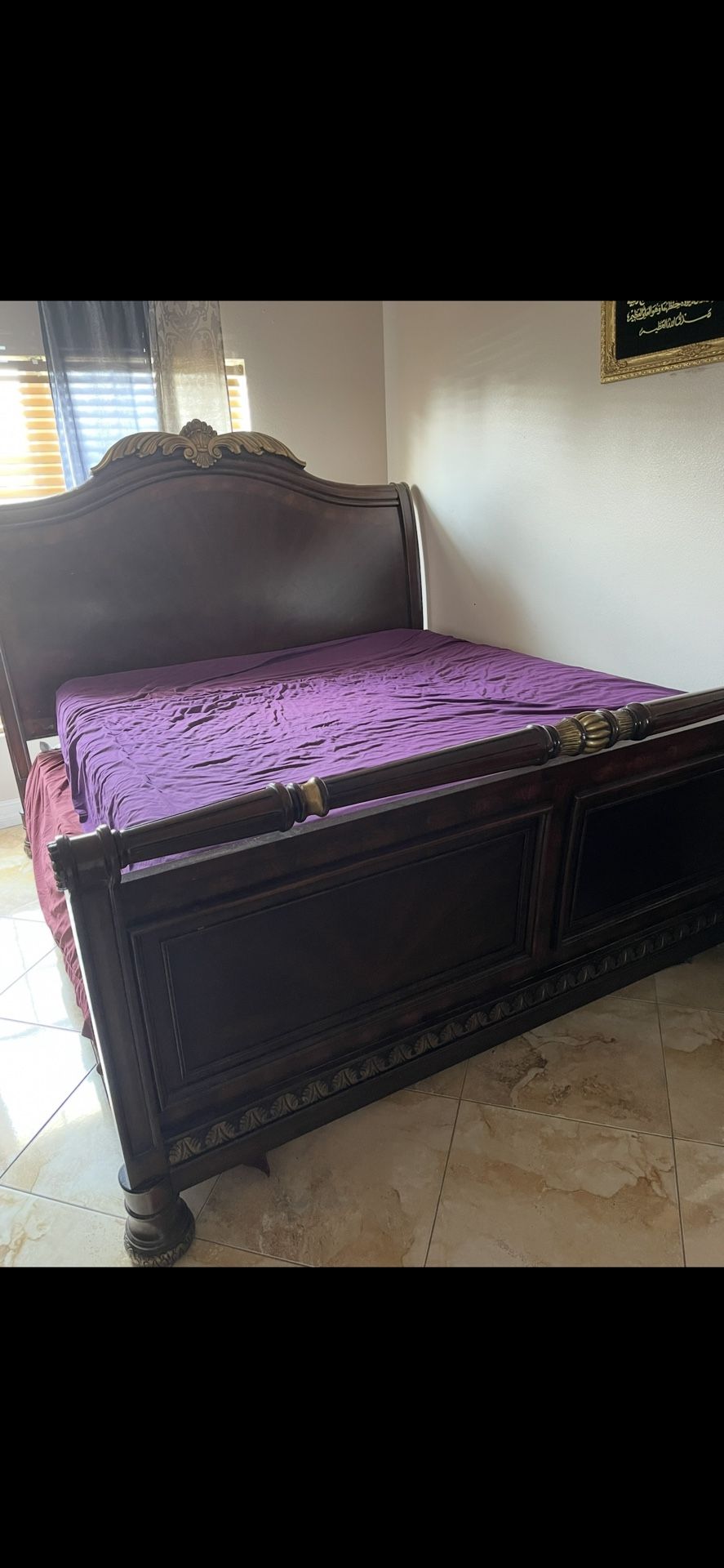 California King Bed Frame Set Used
