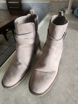 Taupe Suede Ankle boots