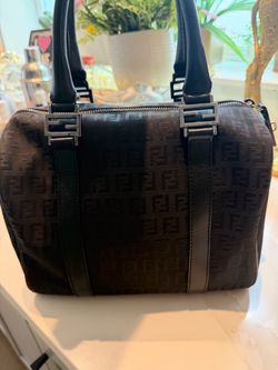 Authentic Fendi Zucca Monogram Boston Bag