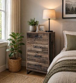 🔥Modern Rustic 4-Drawer Dresser 🔥