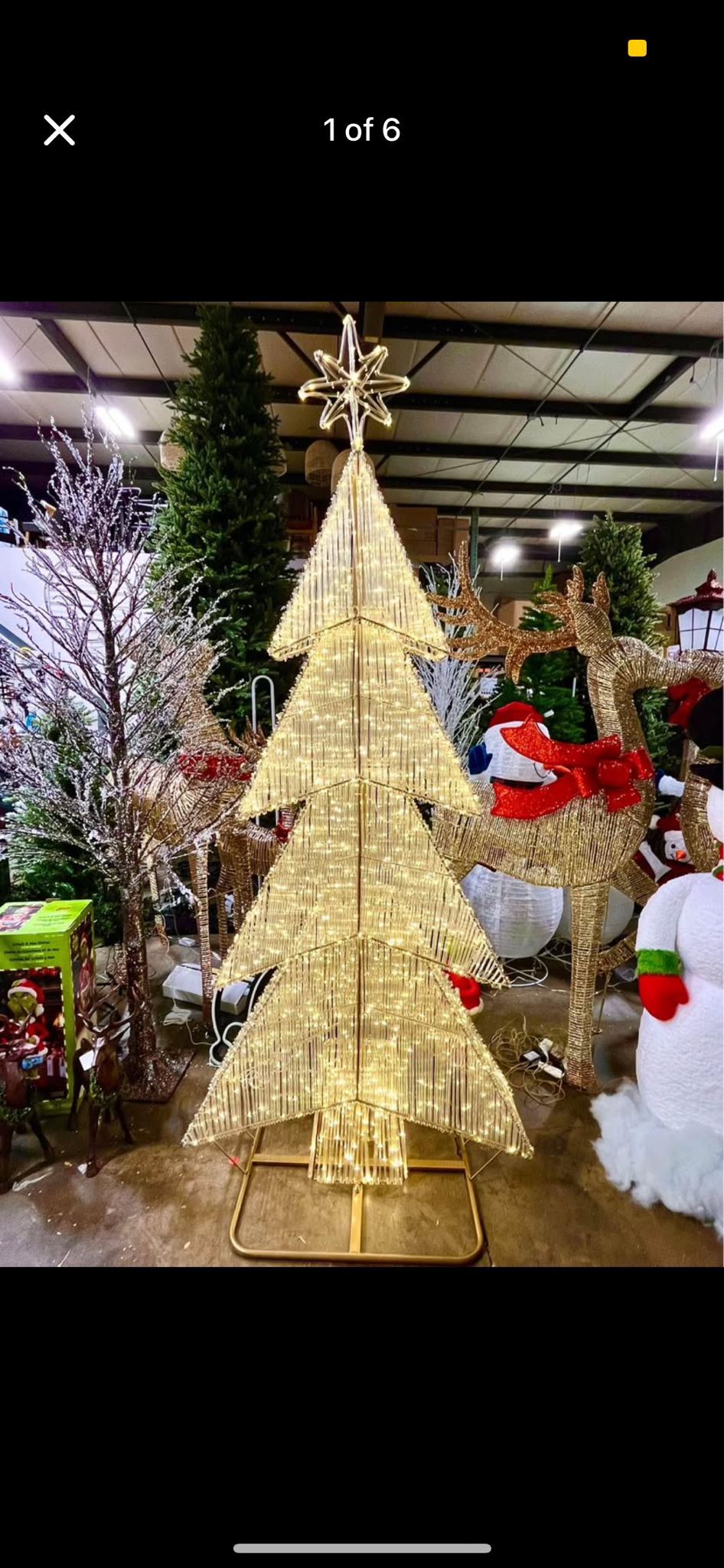 7' String Tree with LED Lights
