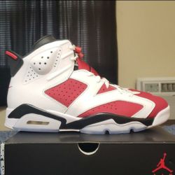 '21 BRAND NEW CARMINE 6'S [SIZE 10][OG ALL][NO PINK ON SOLE]