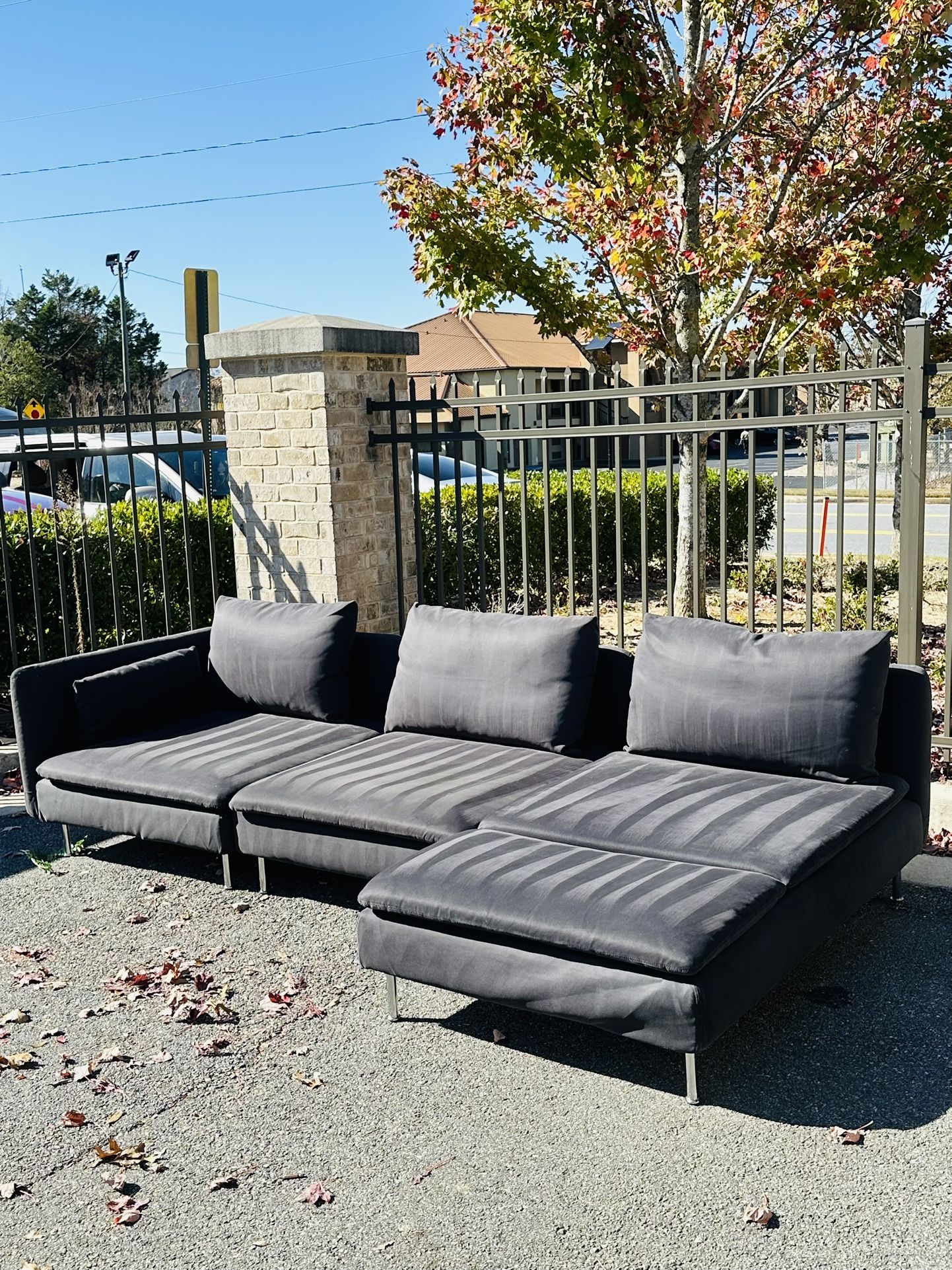 Free Delivery π, Black Modular L Shape Sofa