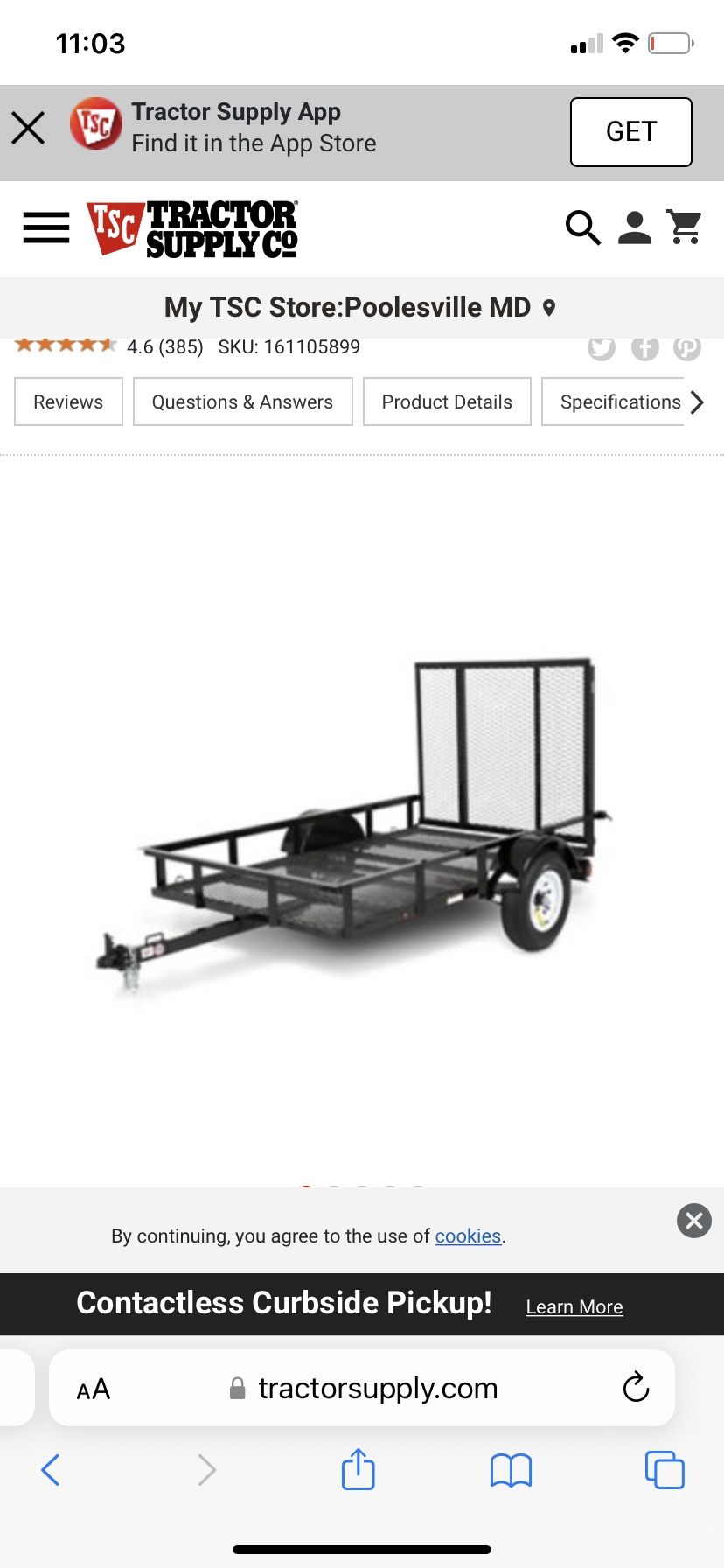 Trailer 5x8 For Sale $1000