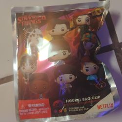 Brand New Stranger Things Bag Clips 7 Each 