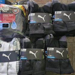 Crew Socks Men 8 Pair Packs, Size 6-12 (L)