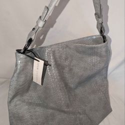 New With Lulu Dharma Gray Snake Print Vegan Leather 