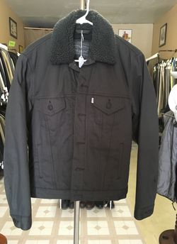 Brand new Levi fur lined jean jacket