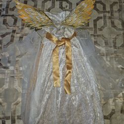 Little Girl Angel Custome Toddler Size Large 4/5 Years