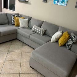 Bonaterra Model Ligth Grey Sectional Couch From Living Spaces 