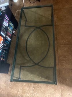 Glass coffee table