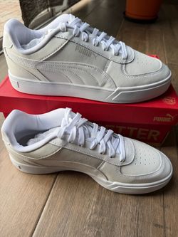 Puma White Low-Top Sneakers Size 12 (Brand New/Never Worn)