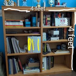 Twin Bed, Desk And Bookshelf 