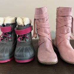 Girls Boots Toddler Shoes Size 7c Two Pairs