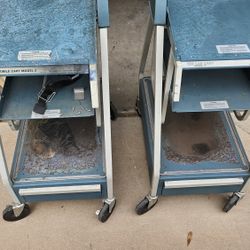 (2) Tektronix Mobile Cart Model 3