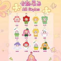 Baby Three Where Is Spring Plush Tide Play Blind Box vinyl doll Bag charm Pendants 