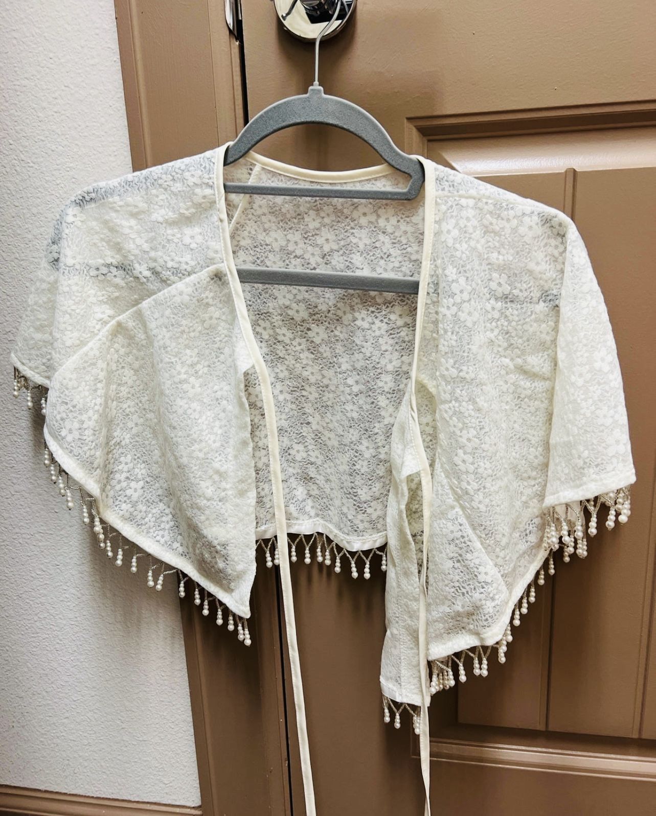 White pearl shawl