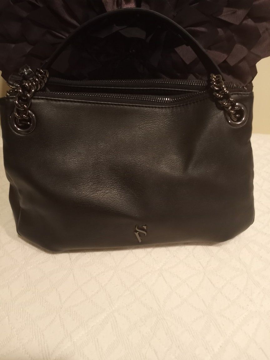 Purse Black Handbag With Multiple Compartmemts ( Nwot)