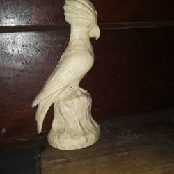 Vintage Cast Iron  Cockatoo door stop 