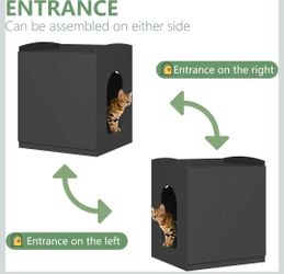 Extra Large Litter Box Enclosure for Self-Cleaning, Hidden