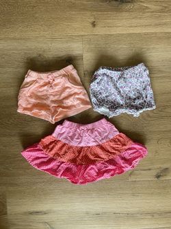 BUNDLE Baby Girl Shorts/ Skirt Size 6-12 Months