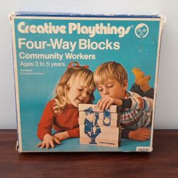 Vintage 1972 Creative Playthings Four-Way Blocks