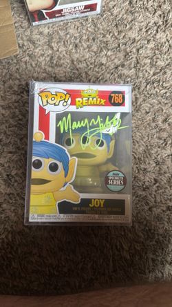 Remix joy sighned Funko Pop by Mary Gibbs 768