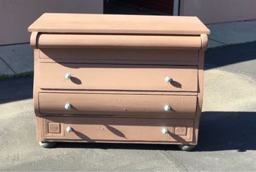 Antique Painted Wood  4 Drawer Dresser