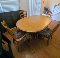 Solid Oak 5 Piece Dining Set