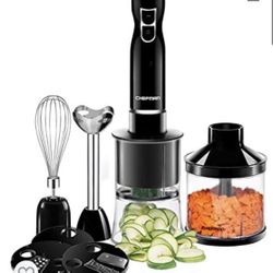 Chefman Spiraling Food Prep Kit Blend ,create ,ribnon.spiral,chop,whisk,and More